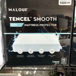 Malouf Tencel Smooth King Mattress Protector in Light Blue
